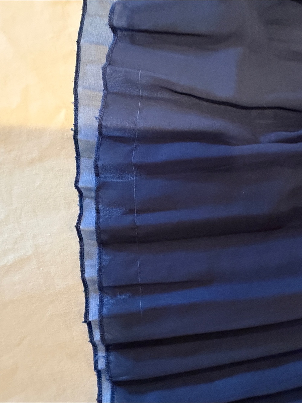 Sleeveless Navy Ombre Pleated Maxi Dress - Picture 9 of 10